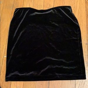 Velvet pencil skirt